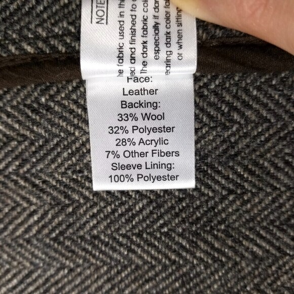 Joseph Abboud Nubuck Leather Ribbed Moto Biker Jacket Dark Brown Minimal Large - Picture 5 of 8